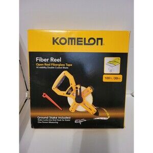 Komelon 6611IM Open Reel Fiberglass Tape Measure 100-Feet